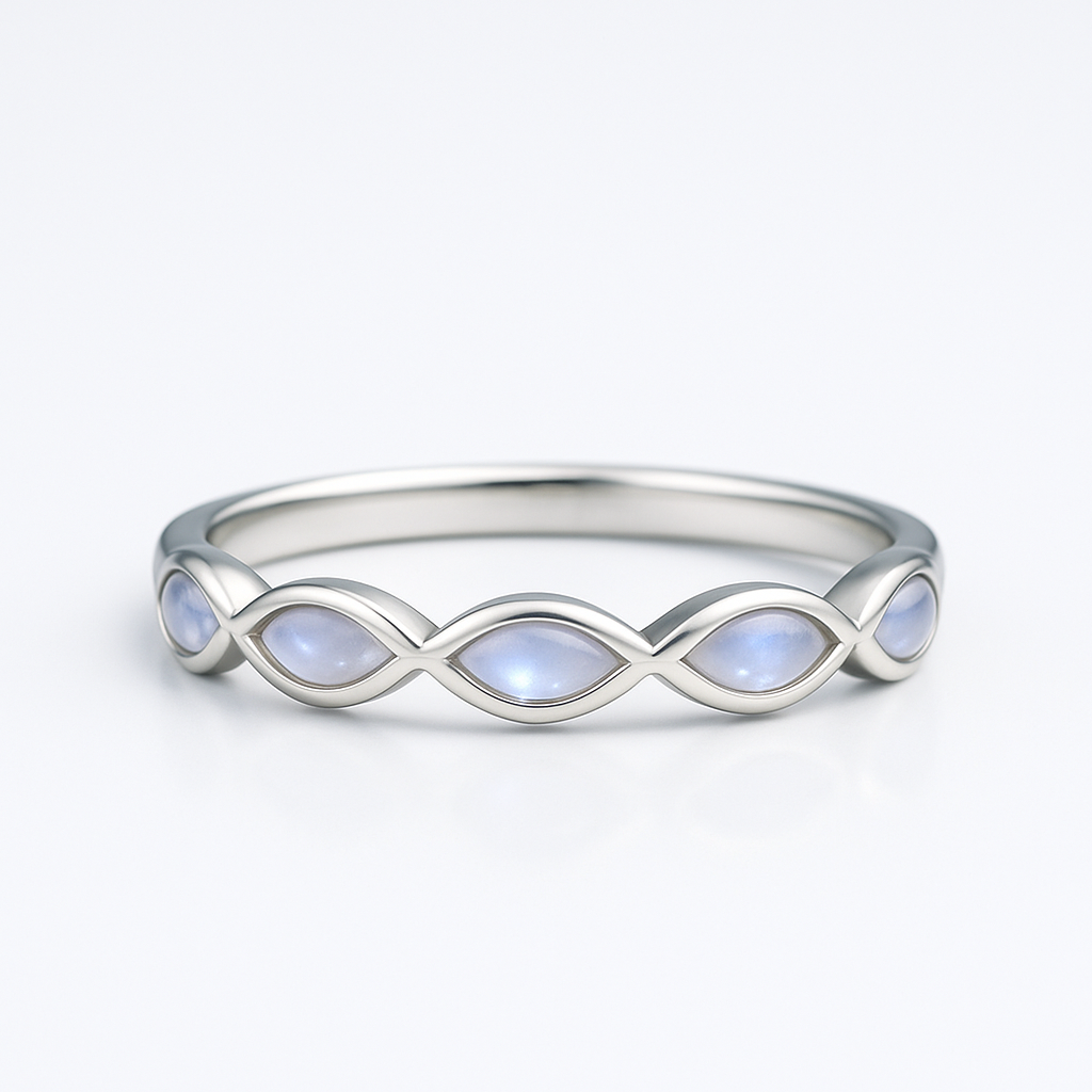 Moonstone Gemstone Silver Sterling Ring