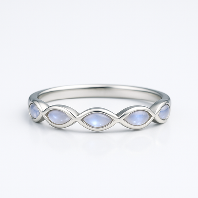 Moonstone Gemstone Silver Sterling Ring