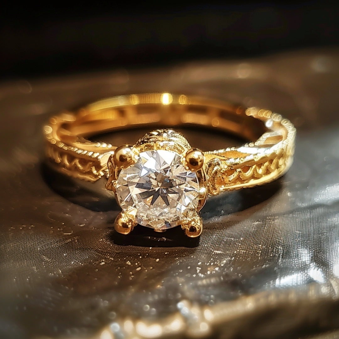 Zirconia Gold Ring