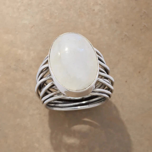 Vintage Moonstone Jellyfish Ring