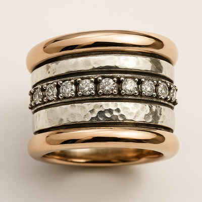 Vintage Layered Thick Gold Ring