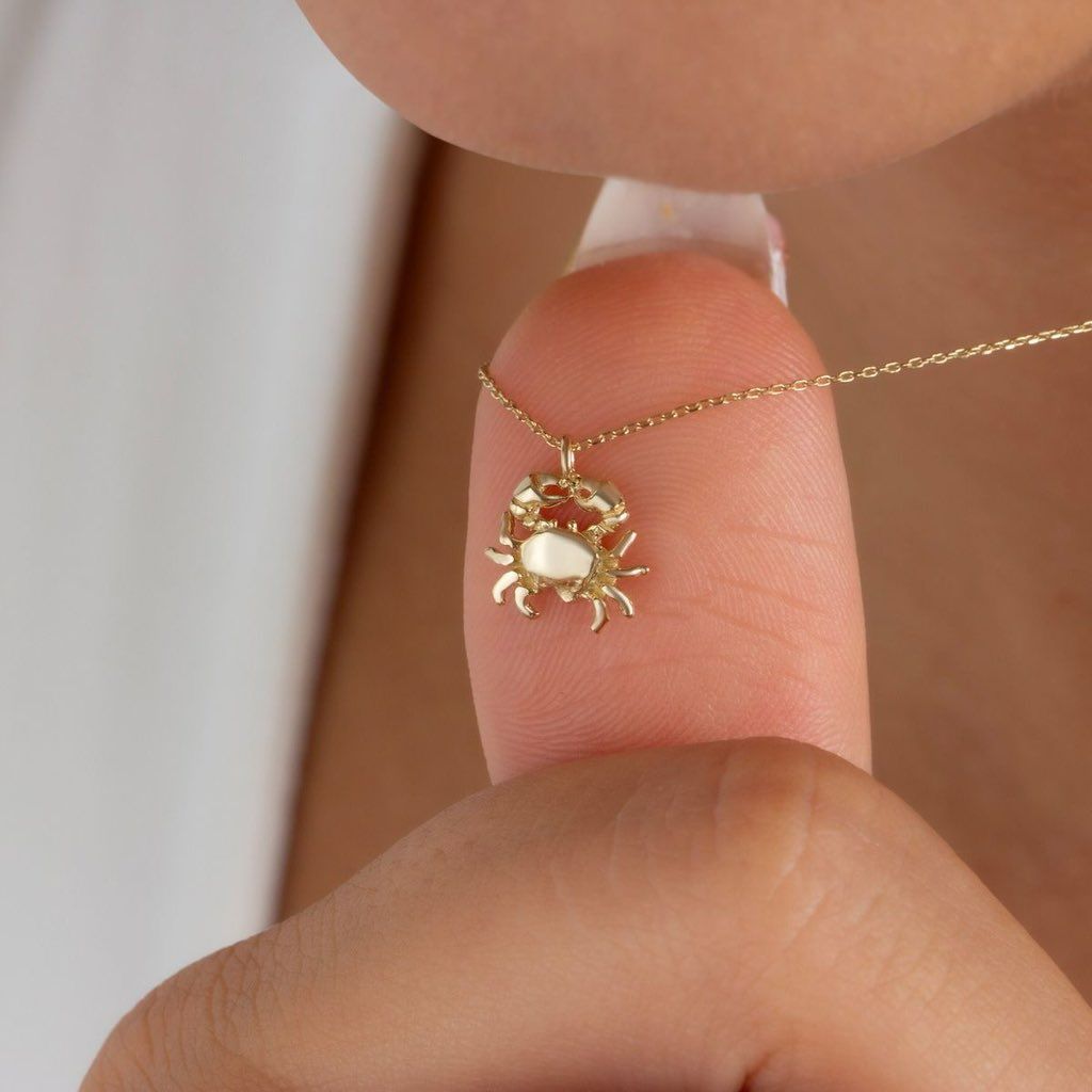 Golden Crab Necklace