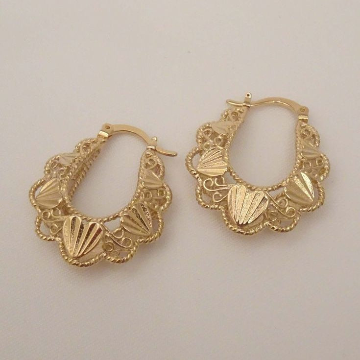 Tribal Hollow Golden Earrings