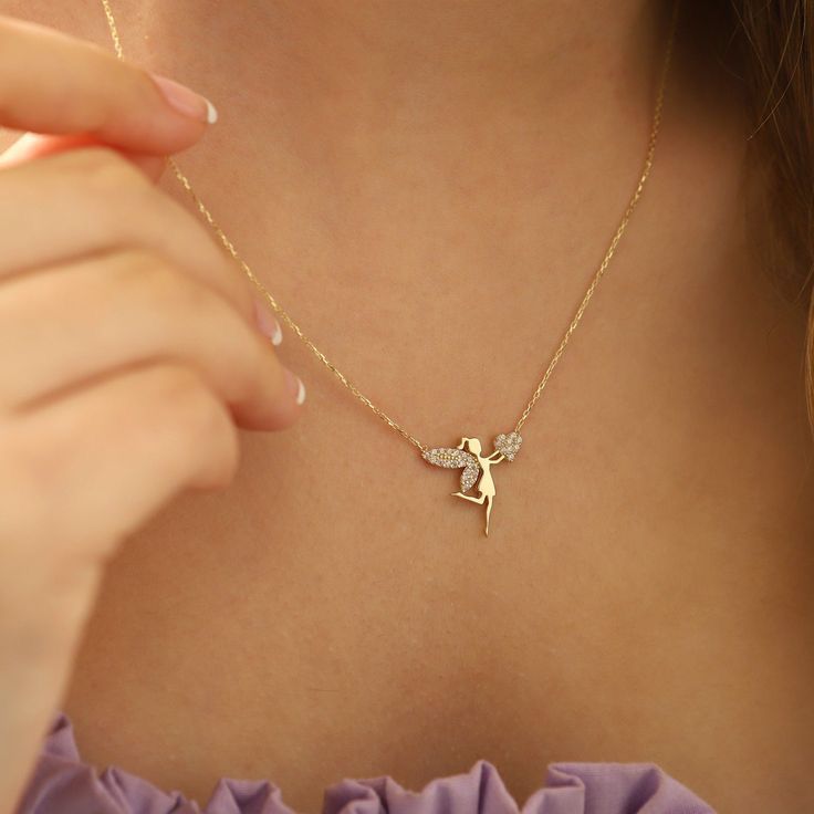Lovely Fairy Golden Necklace