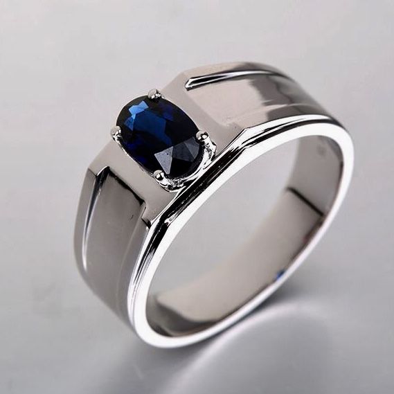 Vintage Zirconia Blue Ring