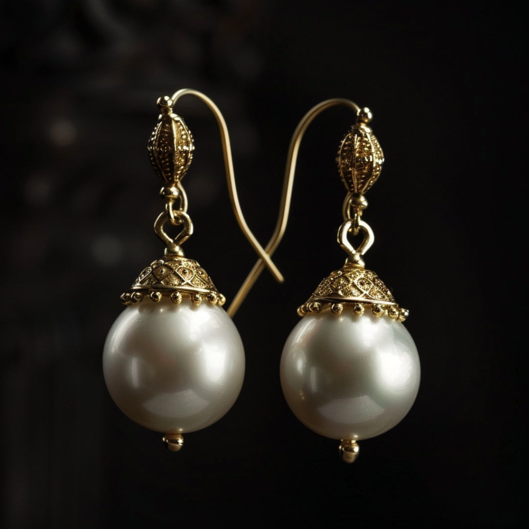 Big Drop Pearl Earrings