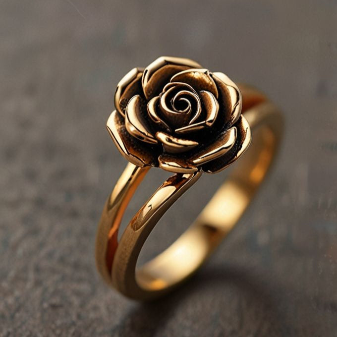 Gold Fine Blossom Ring
