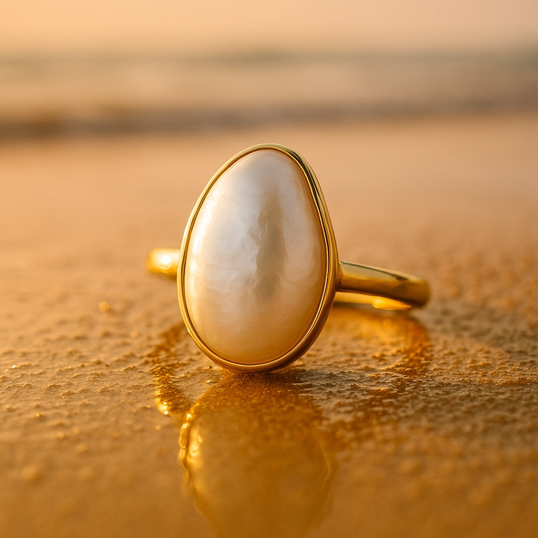 Baroque Pearl 14K Gold Ring