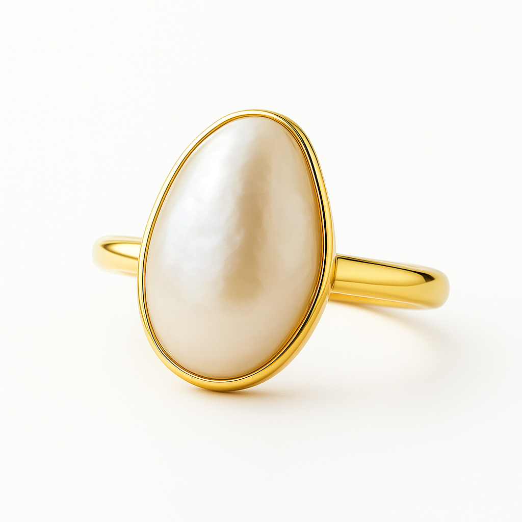 Baroque Pearl 14K Gold Ring