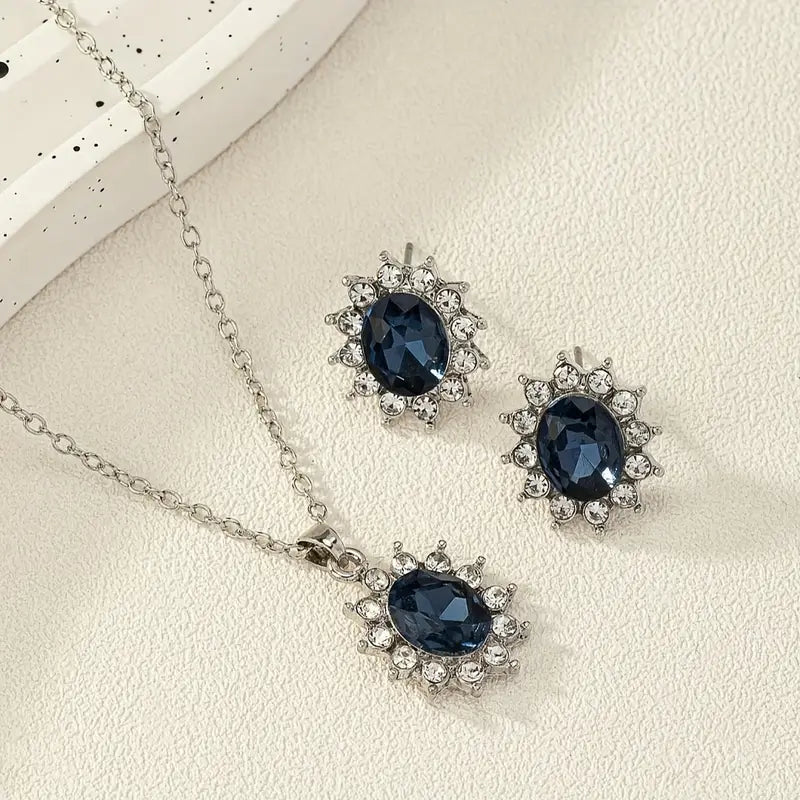 Elegant Katya Azuryn Sterling Silver Jewelry Set with Intricate Detailing