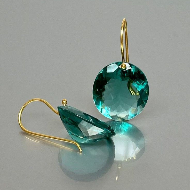 Vintage Zirconia Turquoise Earrings