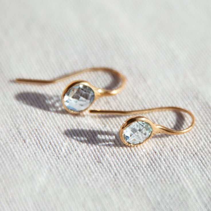 Vintage Blue Topaz Earrings