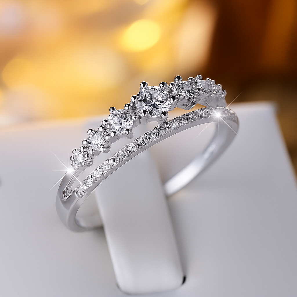 Exquisite White Moissanite Silver 925 Ring