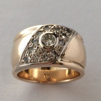 Vintage Fine Thick Brilliant Gold Ring