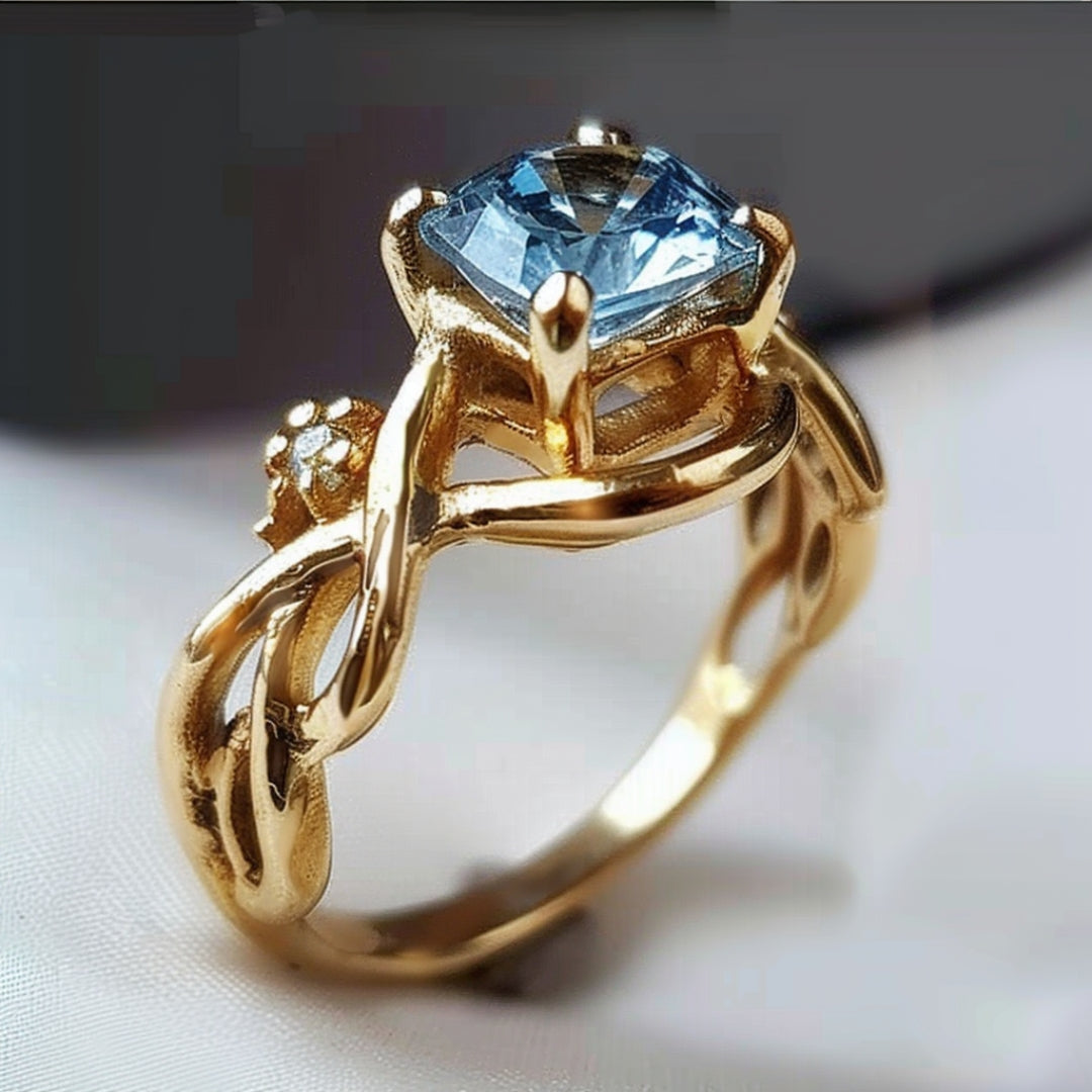 Golden Blue Ring