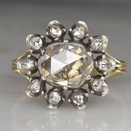 Vintage Antique Cut Zirconia Ring