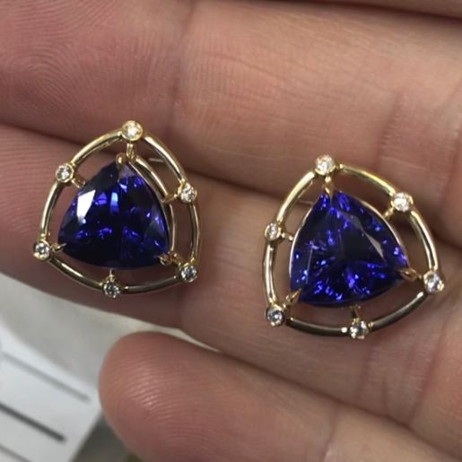 Vintage Blue Cosmic Earrings