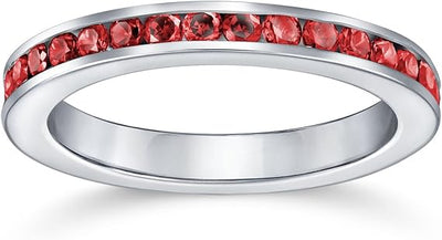 Ruby Eternity Band Ring | White Gold