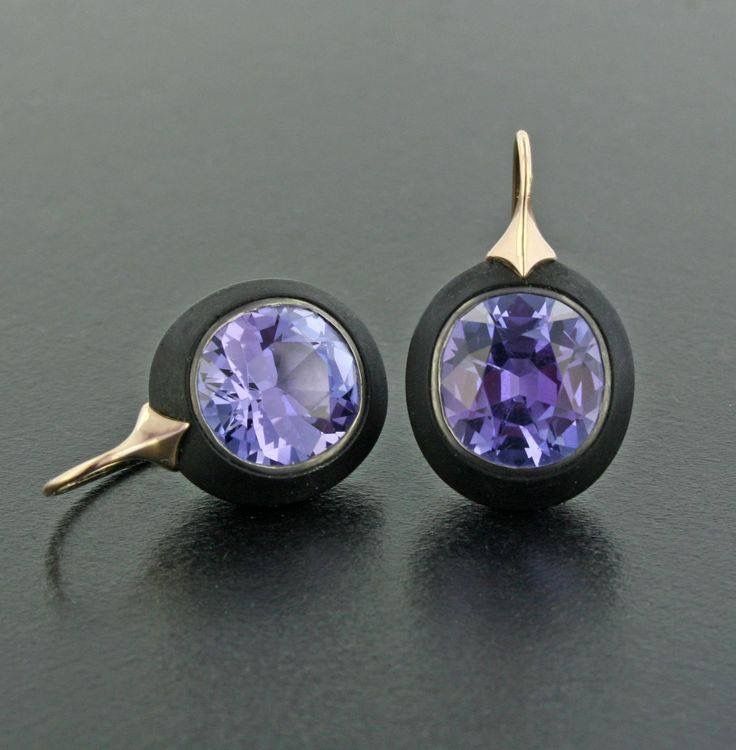 Vintage Violet Rounded Earrings