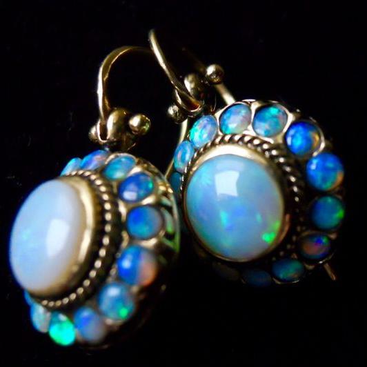 Vintage Estate Opal Earrings