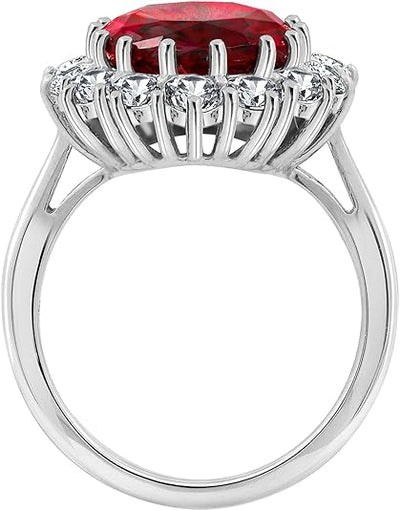 Scarlet Ruby Ring in White Gold