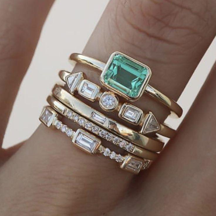 Vintage Turquoise Ring Set