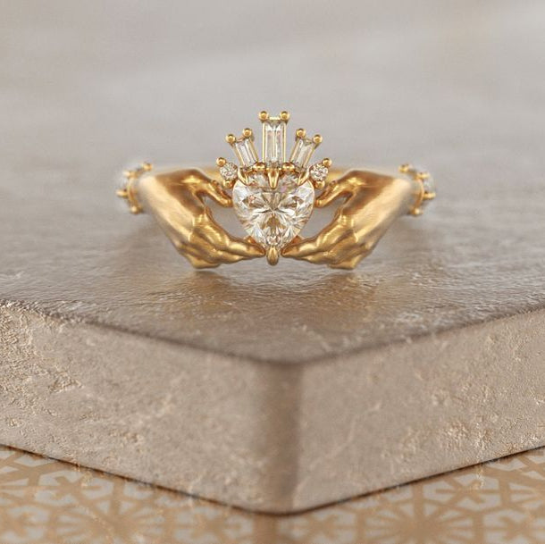 Crystal Heart Throne Ring
