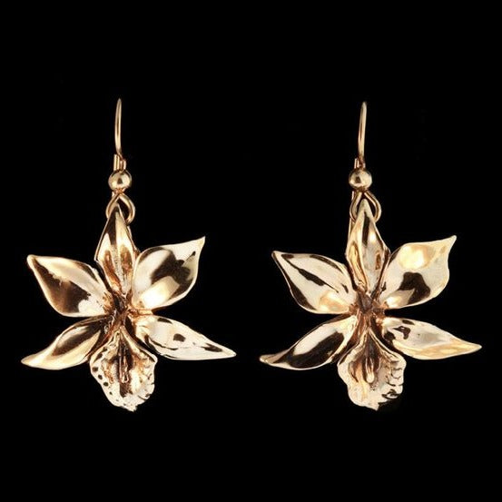 Vintage Golden Flower Earrings