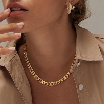 Gold Chunky Cuban Link Necklace