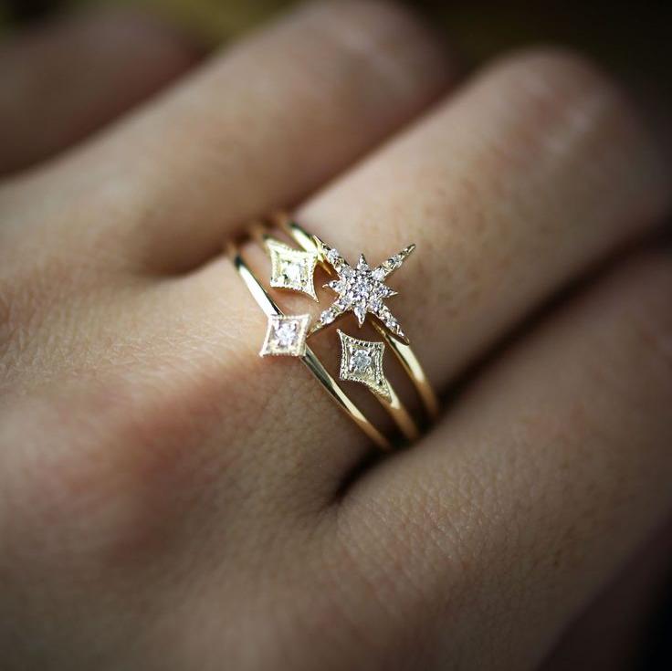 Vintage Bright Starlight Ring