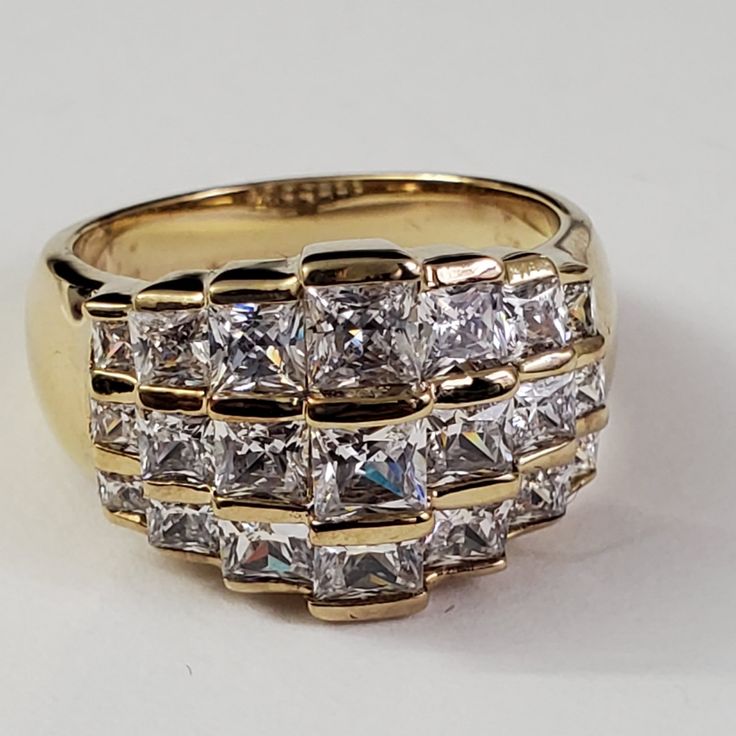 Vintage Pyramid Cluster Ring