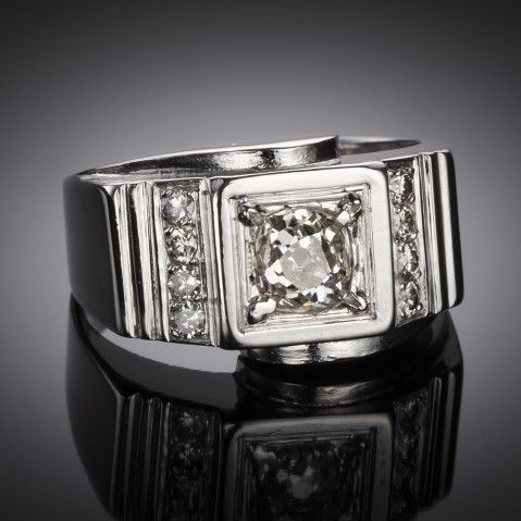 Vintage Silver Zirconia Cubic Ring