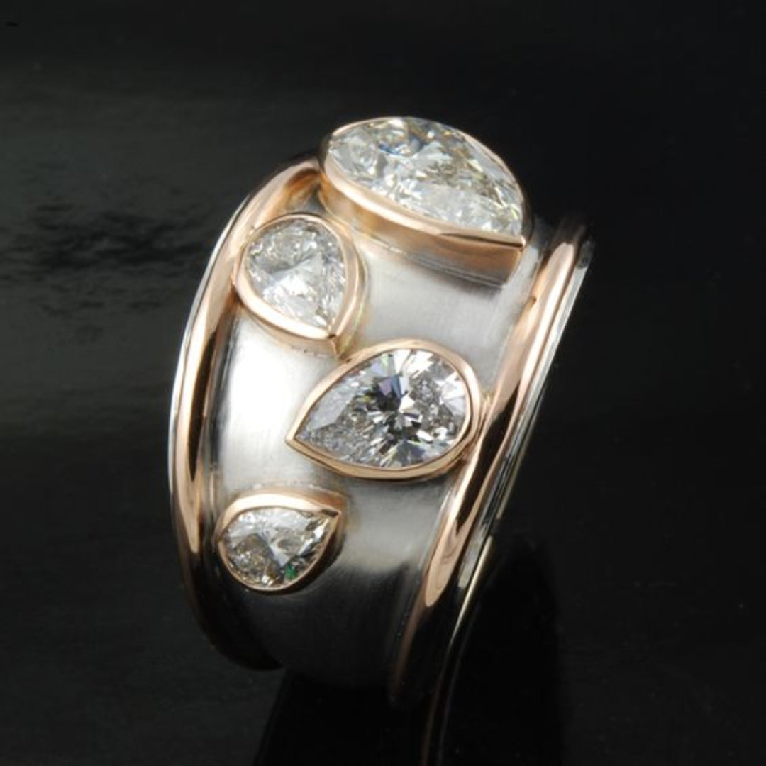 Vintage Inlaid Crystaline Ring