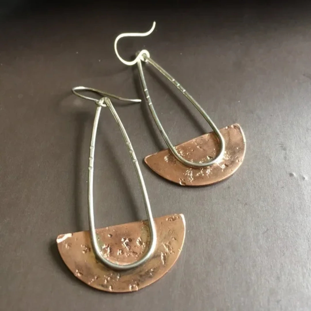 Vintage Bronze Dangling Earrings