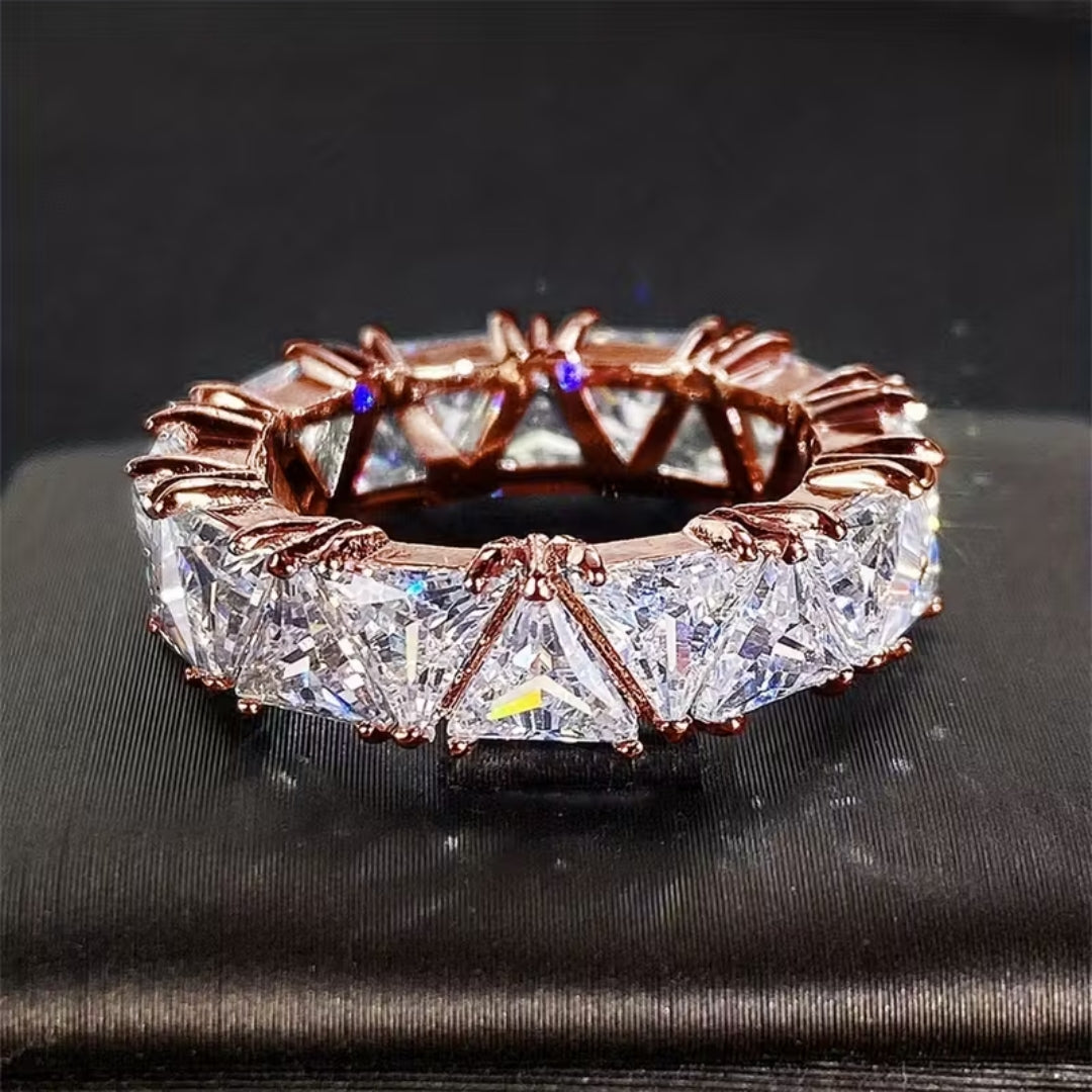 Triangle Cut Zirconia Ring