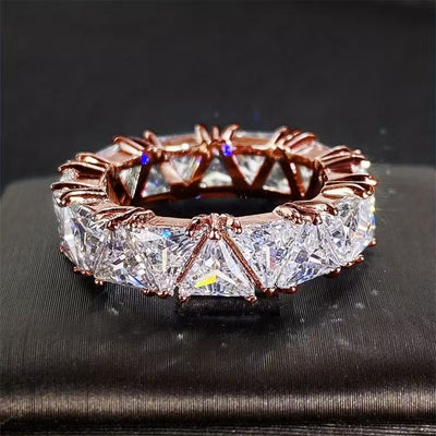 Triangle Cut Zirconia Ring