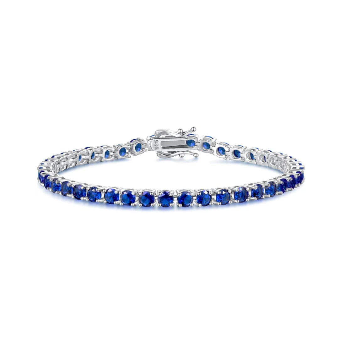 Sapphire Tennis Bracelet | White Gold