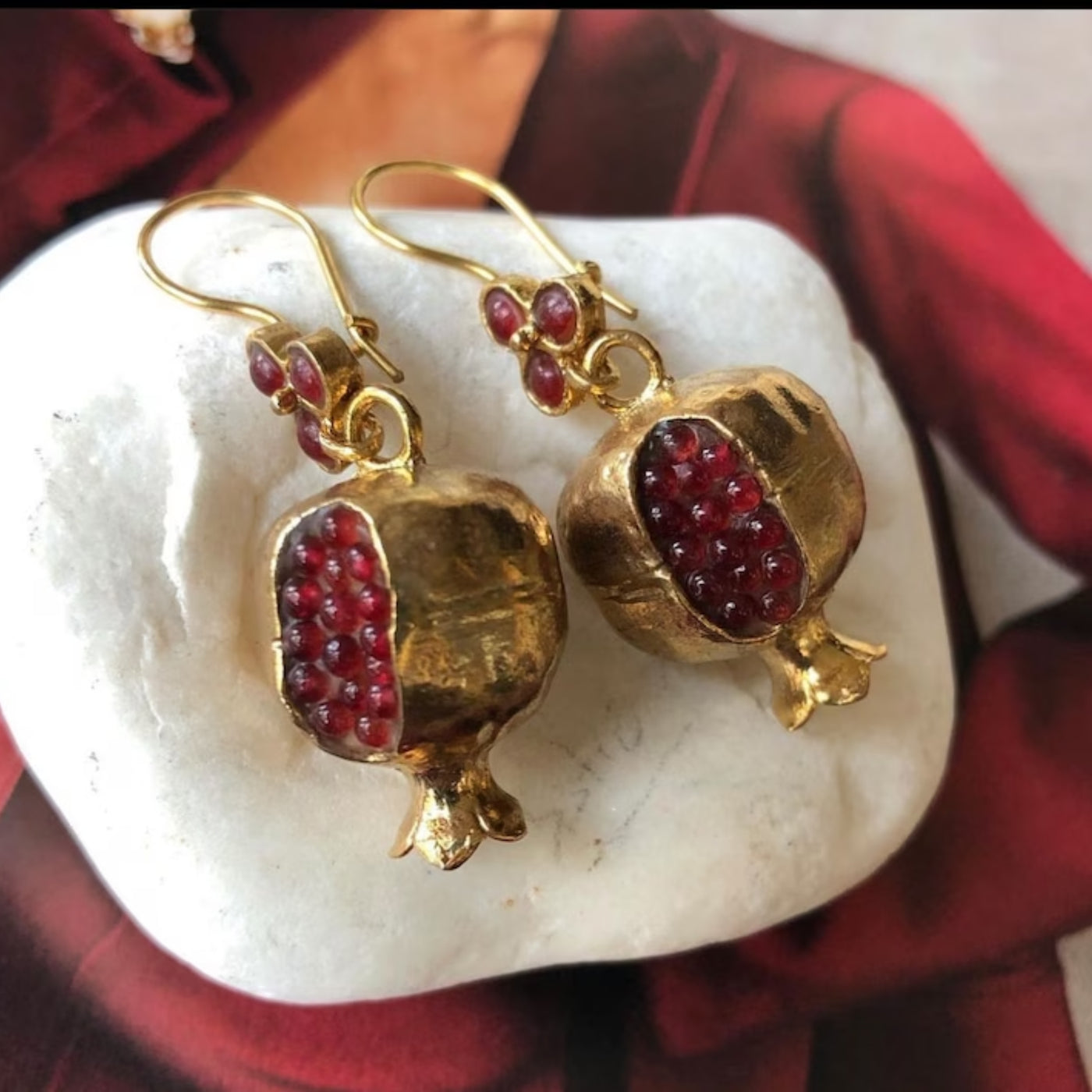 Vintage Pomegranate Earrings