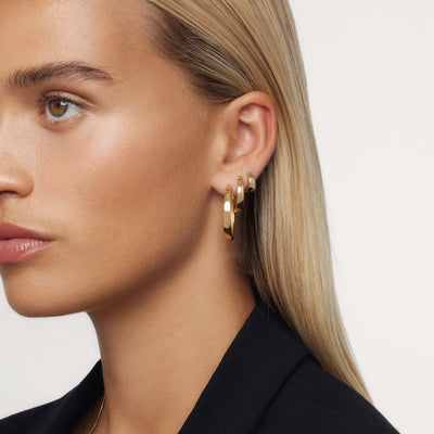 Gold Statement Gia Hoops