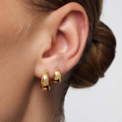 Gold Rue Hoops