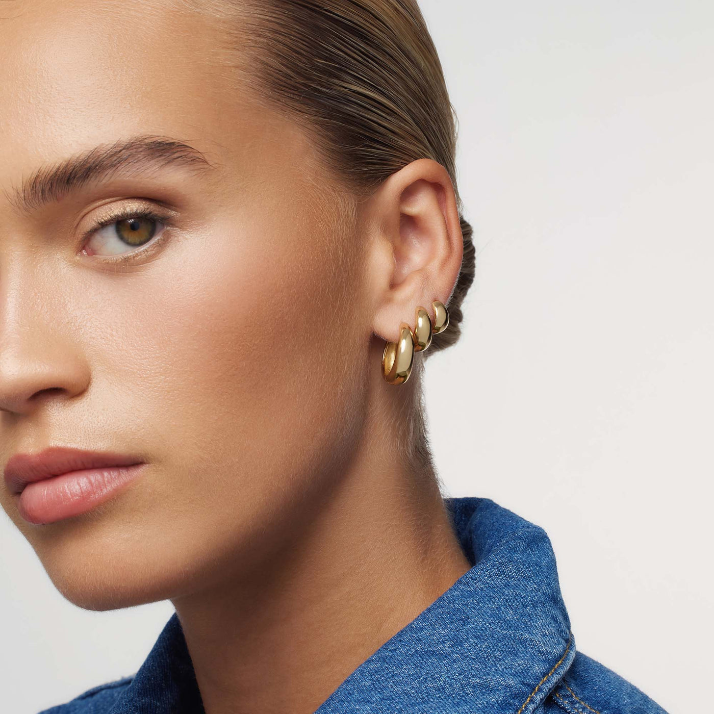 Gold Statement Hoop Earrings