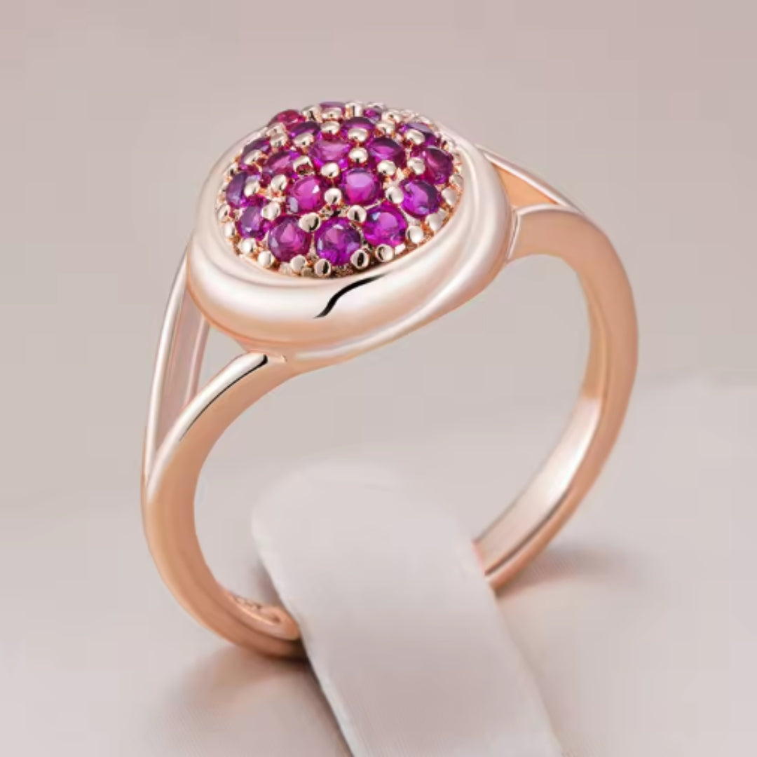 Elegant Pink Rounded Ring