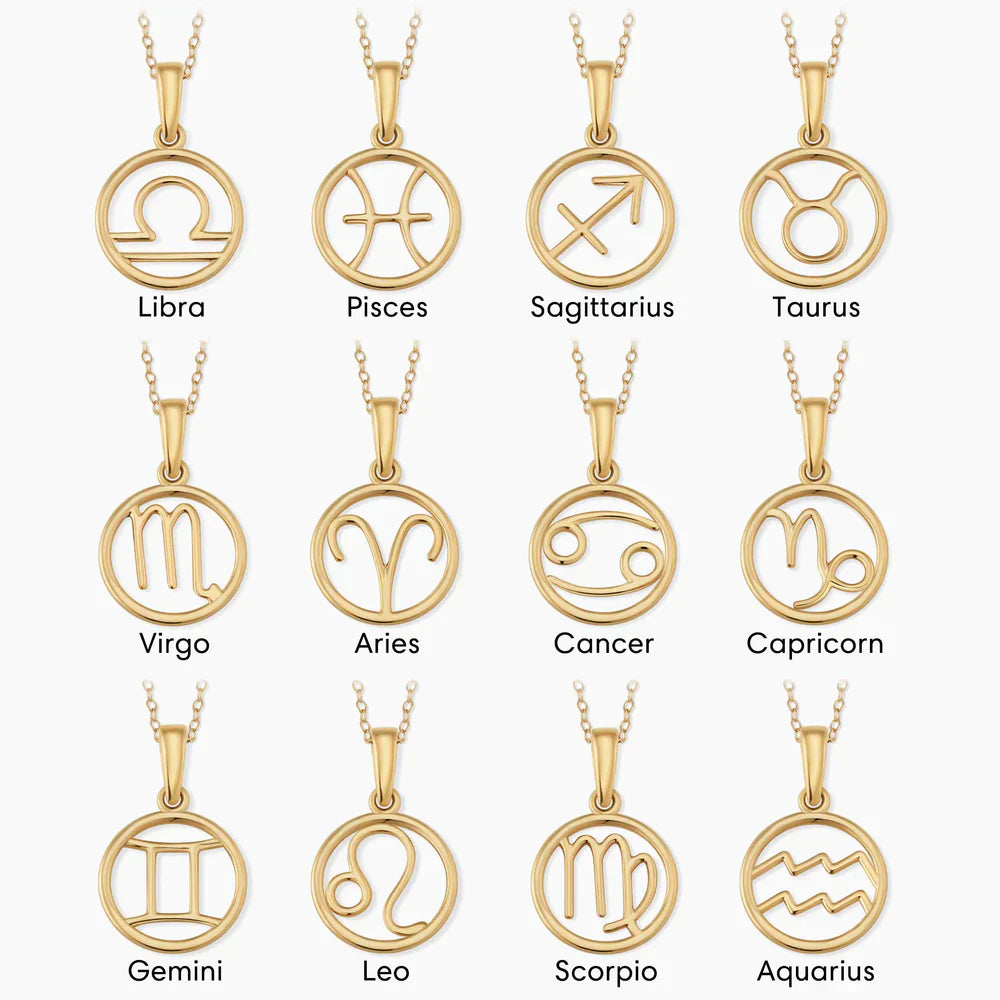 Gold Zodiac Sign Necklace