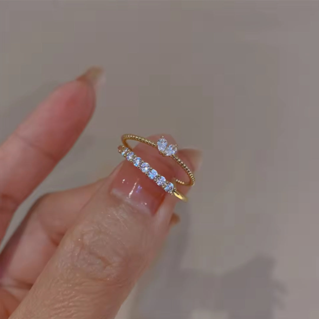 Thiny Zirconia Elegant Ring Set
