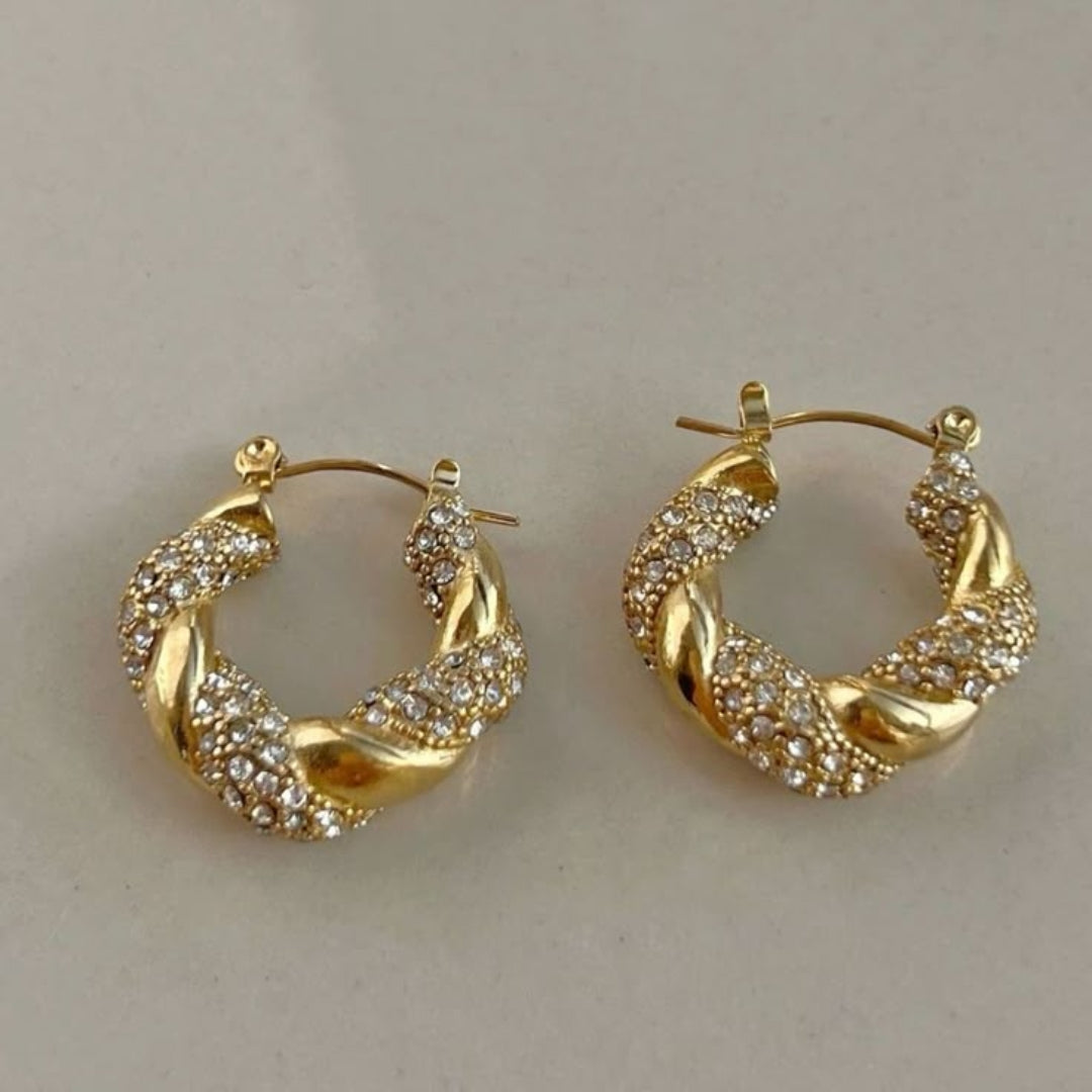 Hoop Bright Braided Earrings
