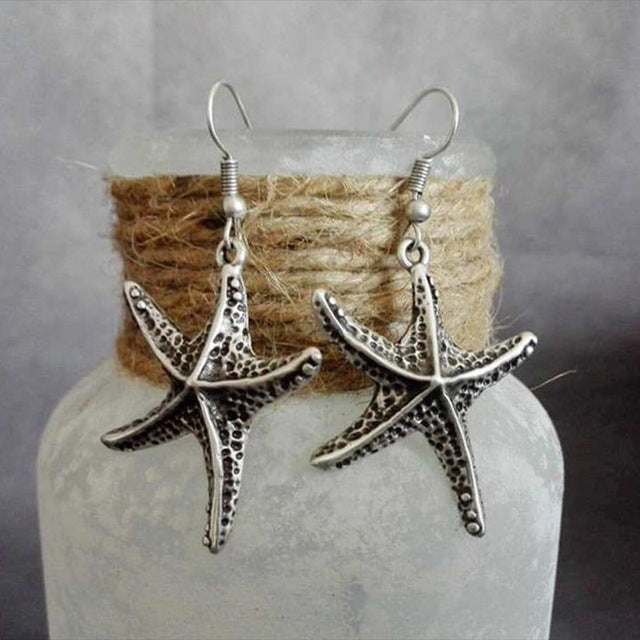 Vintage Silver Starfish Earrings