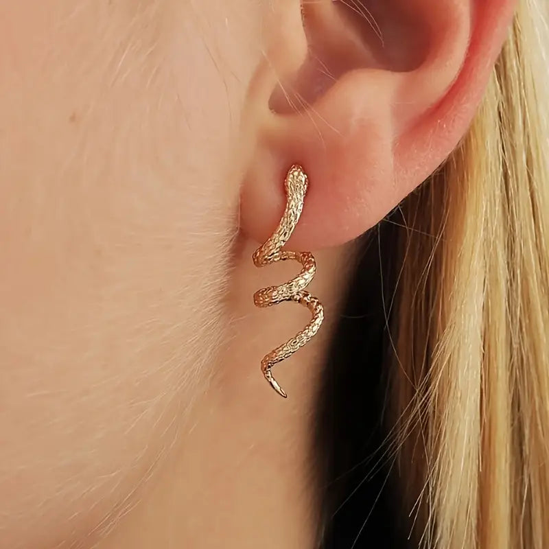 Golden Serpent Earrings