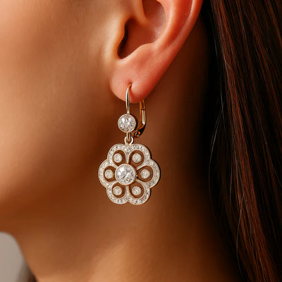 Vintage Crystal Mandala Earrings