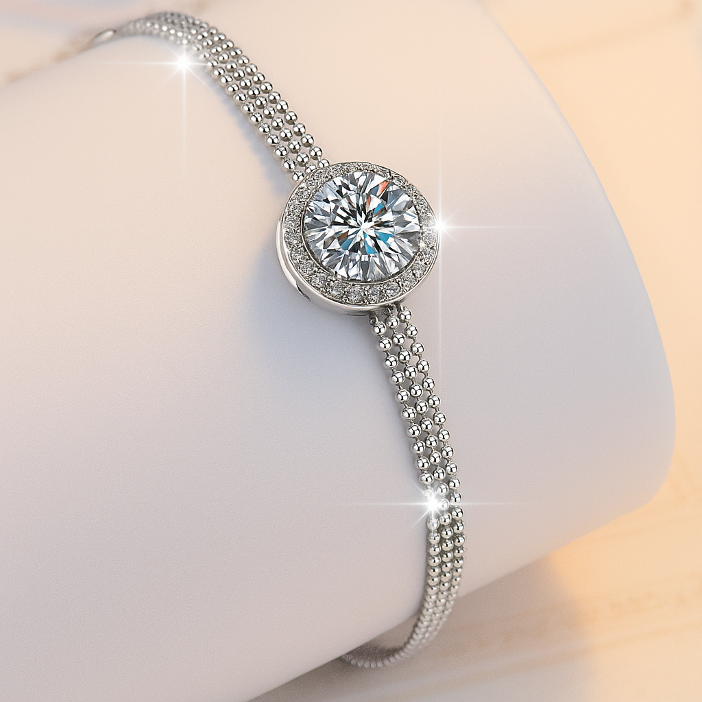 925 Silver Moissanite Bracelet