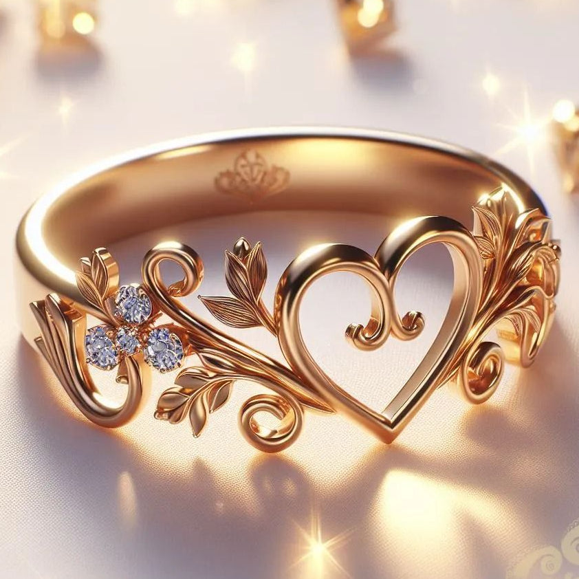 Dream Heart Exotic Gold Ring